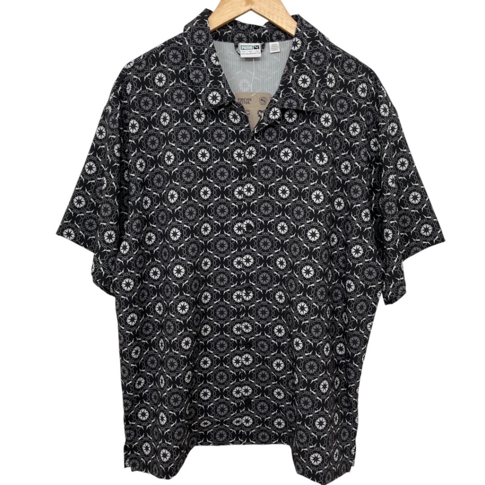Puma Classics New Prep Medallion Print Woven Shirt Men’s Large